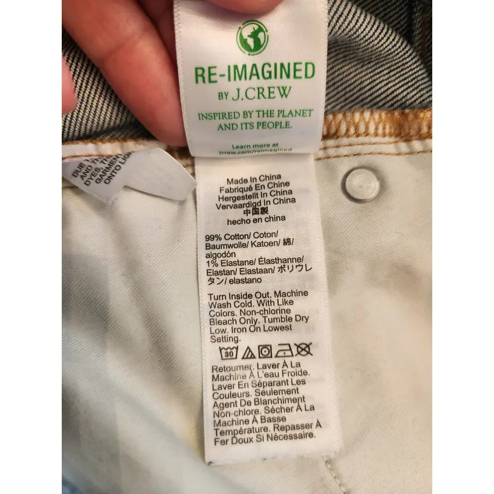 NWT J. Crew Curvy Slim-Wide Jean 30